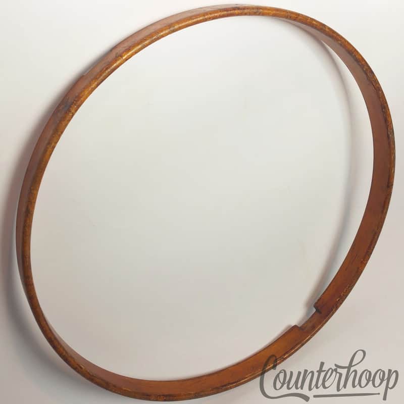 Leedy 15" 1Ply Solid Maple Natural Wood Hoop/Rim Snare Drum Resonant Vintage 10s image 1