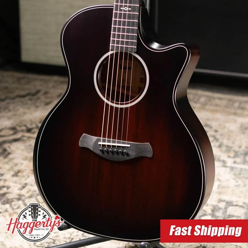 Taylor Next Generation Builder's Edition 324ce Grand Auditorium Acoustic/Electric Guitar - Tobacco Kona Burst with Hardshell Case image 1