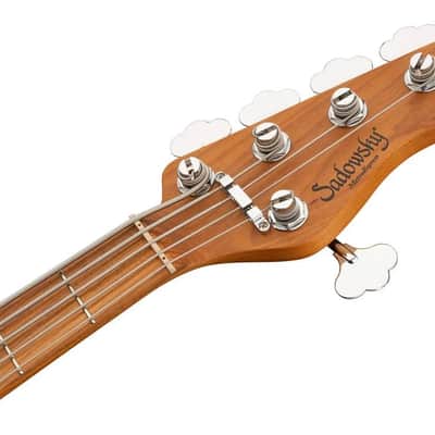 Sadowsky MetroExpress 21-Fret Vintage M/J Bass, Morado Fingerboard, 5-String - Solid Olympic White High Polish image 4