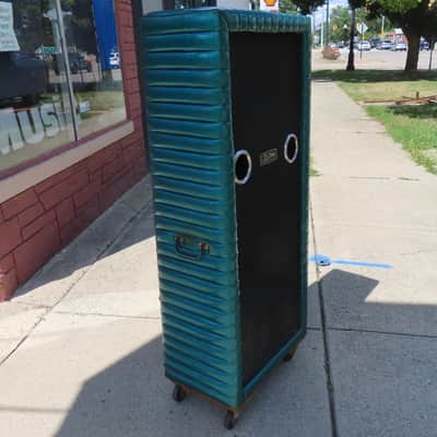 KUSTOM 1970 CASCADE GREEN 3-15" ORIGINAL CABINET EMPTY PICKUP ONLY SE. MICHIGAN RARE! image 3