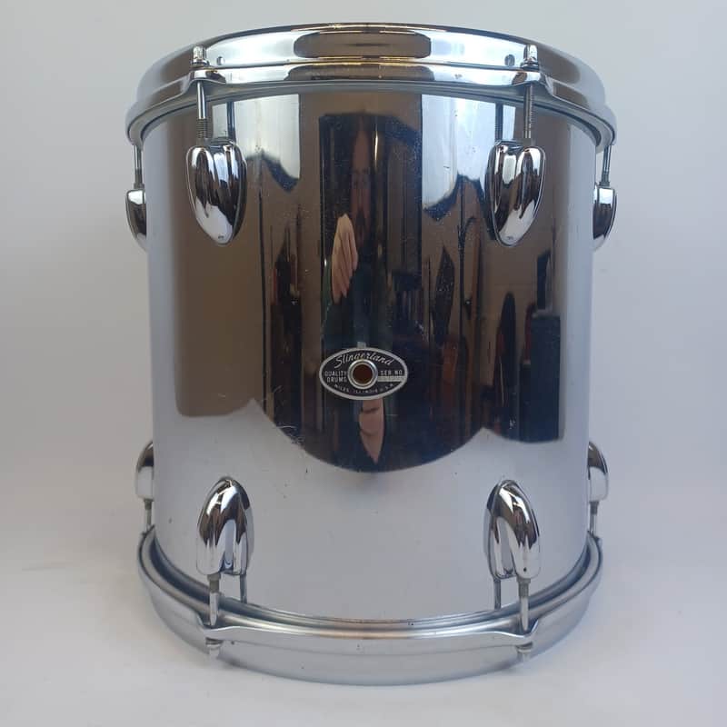 Slingerland 12x12"Chrome Over Wood Power Mega-Tom Magnum Vintage 5ply Maple Drum image 1