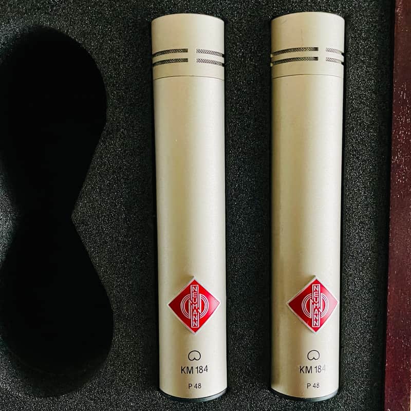 Neumann KM 184 Small Diaphragm Cardioid Condenser Microphone Matched Stereo Pair 1993 - Present - Nickel image 1
