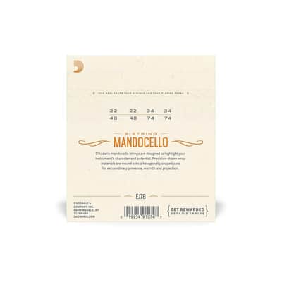 D'Addario EJ78 Phosphor Bronze 8-String Mandocello Strings - Medium .022-.074 image 2