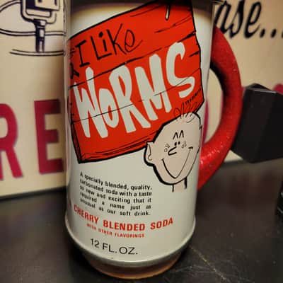 Lo Fi Soda Can Microphone - Cherry, I Like Worms image 1