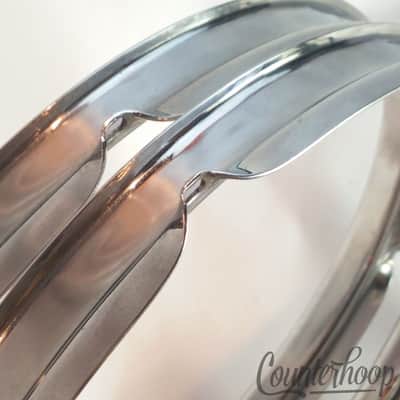 *Rogers Tall-Boy 2x 12" Tom Drum Rims/Hoops Triple-Flange Cleveland Holiday 60s* image 3
