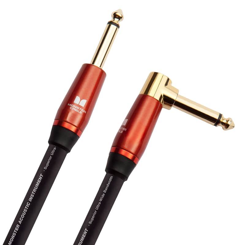 Monster Prolink Acoustic Instrument Cable. 21 ft Guitar Cable. Right Angle to Straight Monster Cable w/ Superior Delivery Speed. Rich & Clean Sound Monster Cord. Monster Instrument Cable image 1