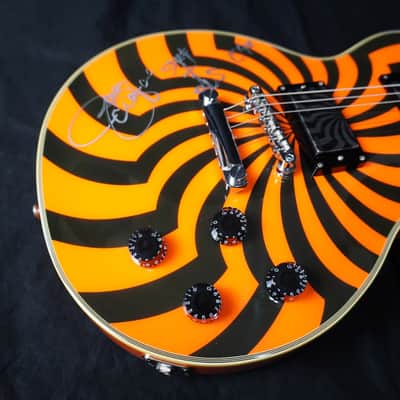 Epiphone Les Paul Custom Zakk Wylde Signature 2008 – Buzzsaw Orange, Signed, EMG ZW Set Limited BUZZSAW CHROME image 10