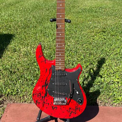 Strat style offset "BloodClot" electric guitar 3 strong single coil PU fretwork, set-up, Dunlop Pro image 2
