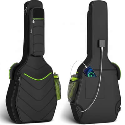 Guitar Case Acoustic Soft - 0.47in Thick Padding 5 Pockets Guitar Gig Bag with Adjustable Shoulder Strap Compatible with 40 41 42in Acoustic Guitars image 1