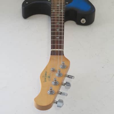 Bruce Herron Blue Star USA MandoBlaster 4-String Electric Mandolin in Psycho Blue Burst image 14