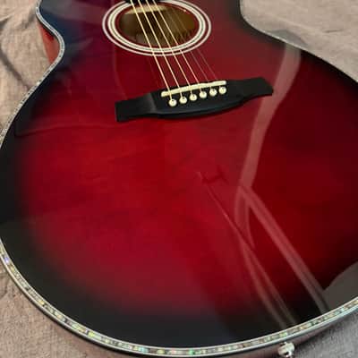 PRS SE A50E Angelus with Fishman GT1 Pickup 2018 - 2021 - Fire Red Burst image 4