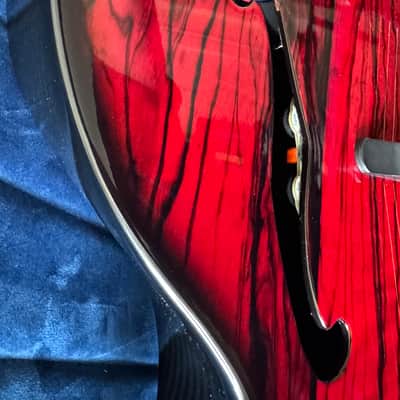 Emerald Kestrel Carbon Fiber Acoustic-Electric Guitar, Fanned Frets, Krivo and Piezo pickups, signed image 2