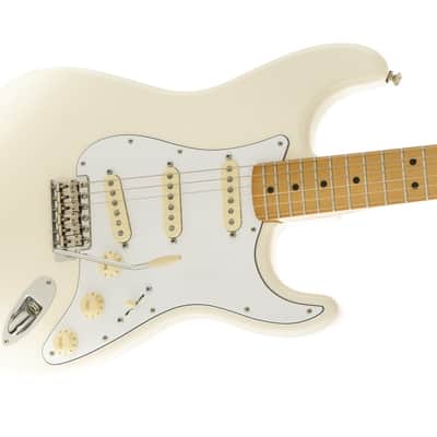 Fender Jimi Hendrix Stratocaster Guitar Maple Fingerboard, Olympic White w/ Gig Bag image 1