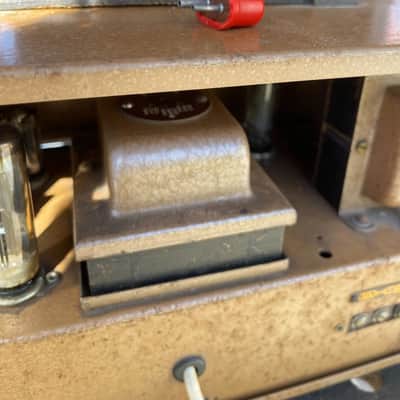 1959 Elpico Tube Amp Set, AC85 + Matching Tube Radio + Speaker Cabinet image 7