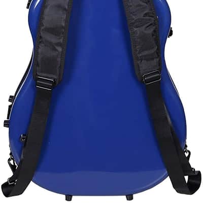 Crossrock Cases Molded Strong Fiberglass Hard Case For Acoustic Dreadnought Guitars In Navy Blue image 3