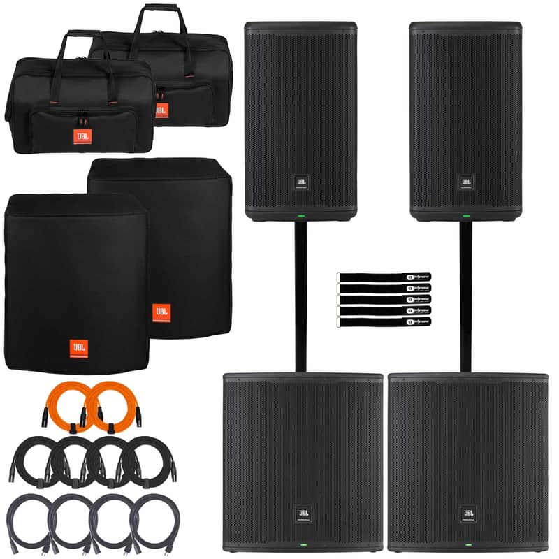 JBL Professional EON712 12" Speakers w EON718S 18" Subwoofers Pair Package image 1