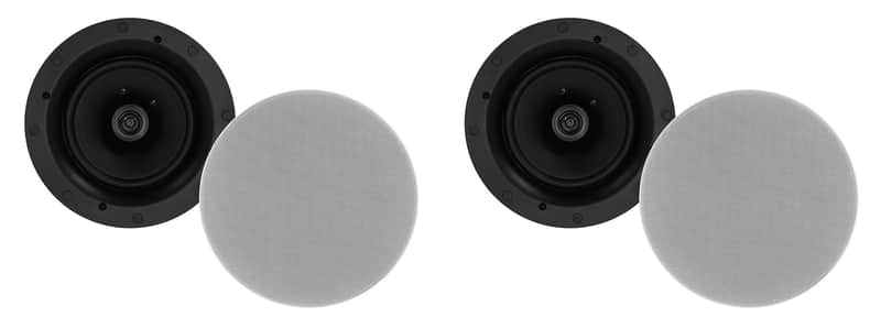 Immagine Pair Rockville ELITE C616 6.5" 16-Ohm Ceiling Speakers, Adjustable Silk Tweeter - 1