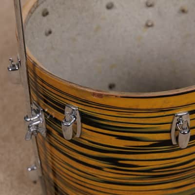 1970s Ludwig Standard 16x16 Lemon Strata Floor Tom image 21