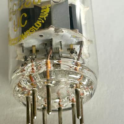 2 x NOS Tesla ECC88 "GOLD GRID / GOLD FRAME" tubes, 03.1963/03.1963 Telefunken CCa sound at a fraction of the price. Paired, measured image 8