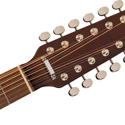 Fender Villager 12 String Acoustic Electric Guitar with Gig Bag, Aged Natural image 3