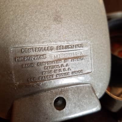 Shure RCA MI-12014-A CR harp mic with BAD 99R86 element 1953 - hammered grey paint image 7