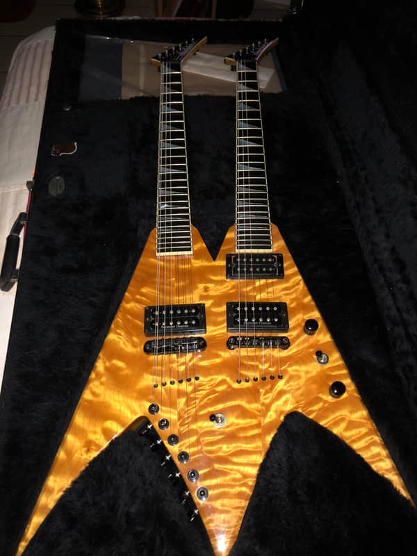 Jackson Custom Shop King V Double Neck 1994 made for Dave Mustaine image 1