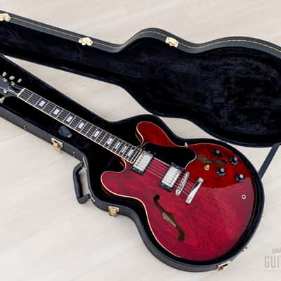 1979 Greco SA-550 Vintage ES Guitar Cherry, Near-Mint w/ Maxon U-1000 & Case, Japan Fujigen image 17