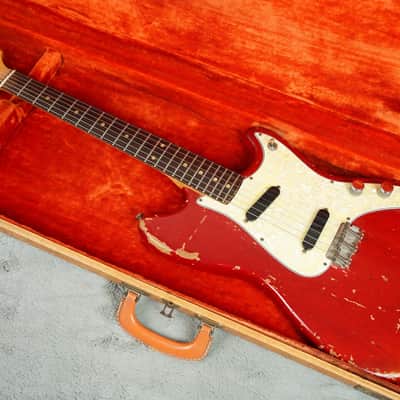 1964 Fender Duosonic, Translucent Red, Mahogany Body + OHSC image 2