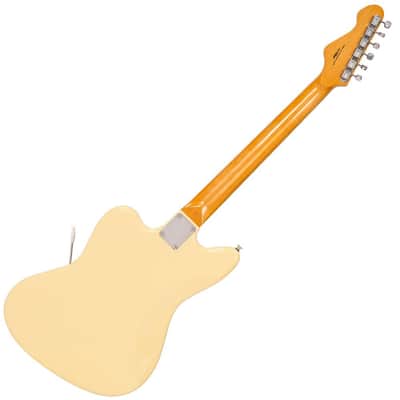 Vintage Reissued Series V65VVW Offset body, 2 WP90's, Traditional Vibrato, Vintage White image 2