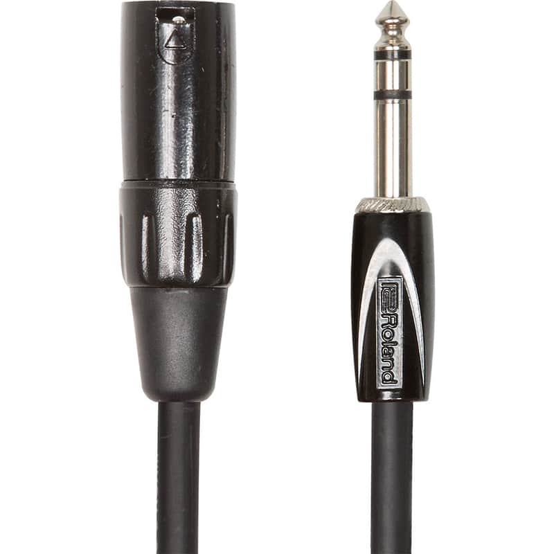 Roland Black Series 1/4" TRS to XLR Male Interconnect Cable - 15 ft image 1