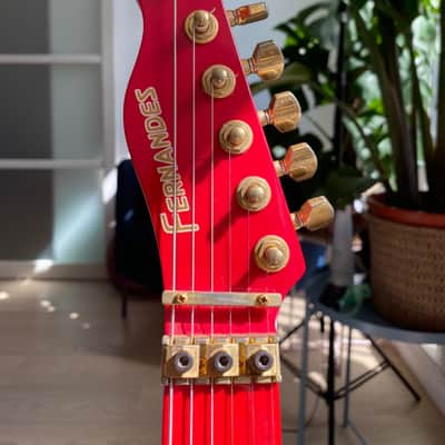 Japan made rare Fernandes LA-115KK  L'Arc-en-Ciel Ken Guitar Super Strat HSS 1995 all Red image 3