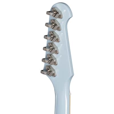 Epiphone  "Inspired by Gibson Custom Shop" 1963 Firebird V Guitar w/ Gibson USA Pickups Maestro Vibrola and Hard Case - Frost Blue image 9