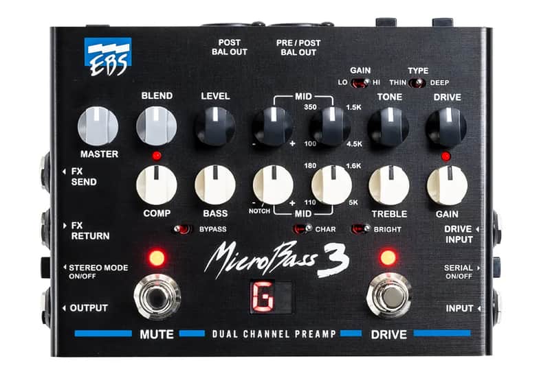 EBS MicroBass 3 | Bass Preamp Pedal. New with Full Warranty! image 1