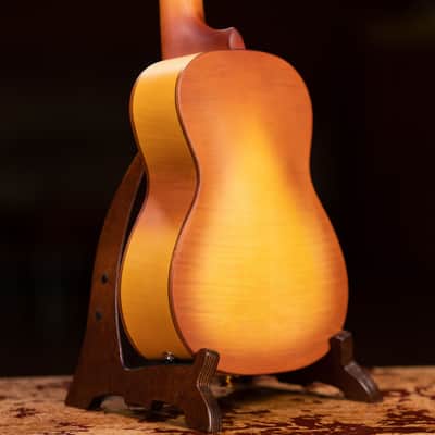Ortega Custom Built Series Flamed Maple Arched Top Okoume Neck 4-String Concert Electric Ukulele w/Gig Bag image 11
