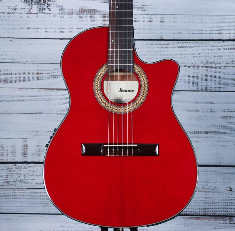 Ibanez GA35TCE Cutaway Classical Acoustic-Electric Guitar | Sapphire Red High Gloss image 1