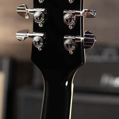 Duesenberg Paloma Baritone Electric Guitar - Black Sparkle with Gig Bag image 7