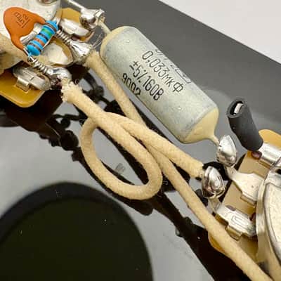 Fender Telecaster 3-way wiring harness upgrade for single coil neck and bridge pickups with 0.033uF paper in oil capacitor free treble bleed circuit image 2
