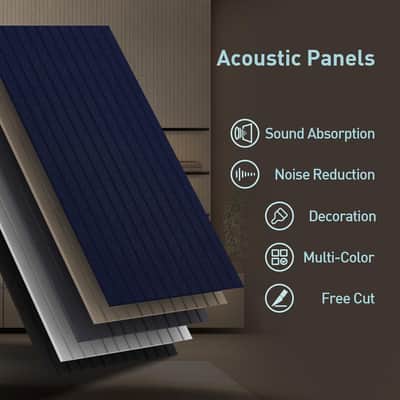 6 Pack Acoustic Wall Panels, 47.2" X 23.6" Sound Absorbing Panels, Decorative Sound Proof Panels For Office, Studio, Home Theatre - Black image 5