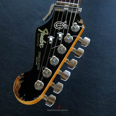 Fender Deluxe Comtemporary Stratocaster Floyd Rose System III Tremolo Black MIJ Relic Aged (RARE) image 20