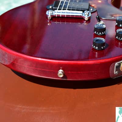 70's Univox TV-2R Limited Edition Lawsuit Open Book Headstock LP Special Double Cut image 7