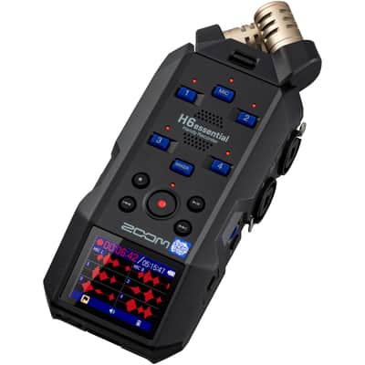 Zoom H6essential (2024 Model, Essential Series) with 32-Bit Float, 6-Track Recorder, Stereo Microphones, 4 XLR/TRS Inputs, for Musicians, Podcasters, & Filmmakers with 64GB Card, Batteries + Bundle image 4
