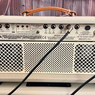 VICTORY V40 DELUXE HERITAGE SERIES 42 WATT GUITAR AMP HEAD WITH VICTORY V112cc Open Back Cab image 5