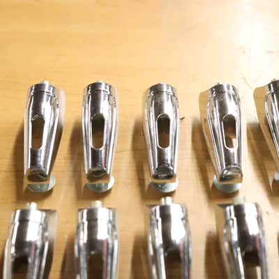 Remo Chrome Tom Drum Lugs 16pk Vintage 1980's image 6