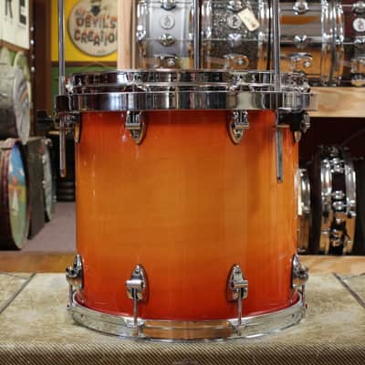 1990s Ayotte Custom Maple Sunburst Drum Kit 14x20 14x14 8x12 5.5x14 image 9