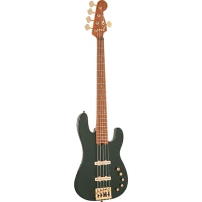 Charvel Pro Mod San Dimas JJ V Electric Bass, 5-String, Lambo Green image 3