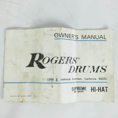 Rogers Supreme Hi-Hat Cymbals Stand Swiv-O-Matic Fullerton Swivo USA Vintage 70s image 11
