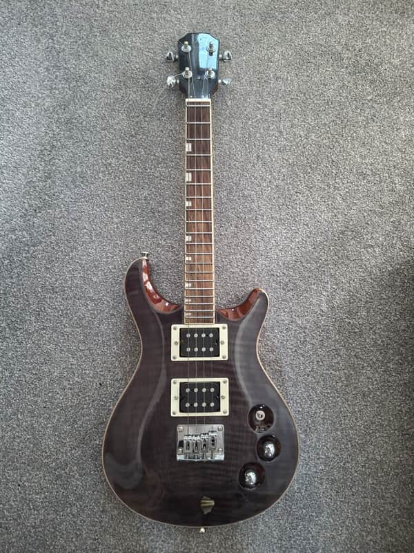 Flight Rock Series Vanguard Transparent Black Electric Tenor Ukulele with Gig Bag image 1