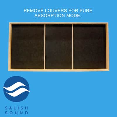 Acoustic Treatment Panel (46.5”x22.5”) Configurable Multimode Absorber Diffuser Reflector (OmniWave 244ADR) image 5