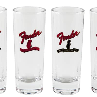 Fender Banner Headstock Shot Glasses, Set of Four image 1