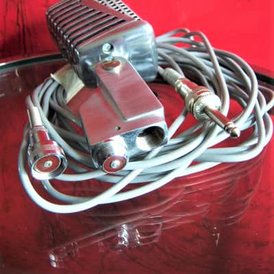 Vintage 1960's Calrad DM-16 dynamic microphone Satin Chrome w accessories image 10